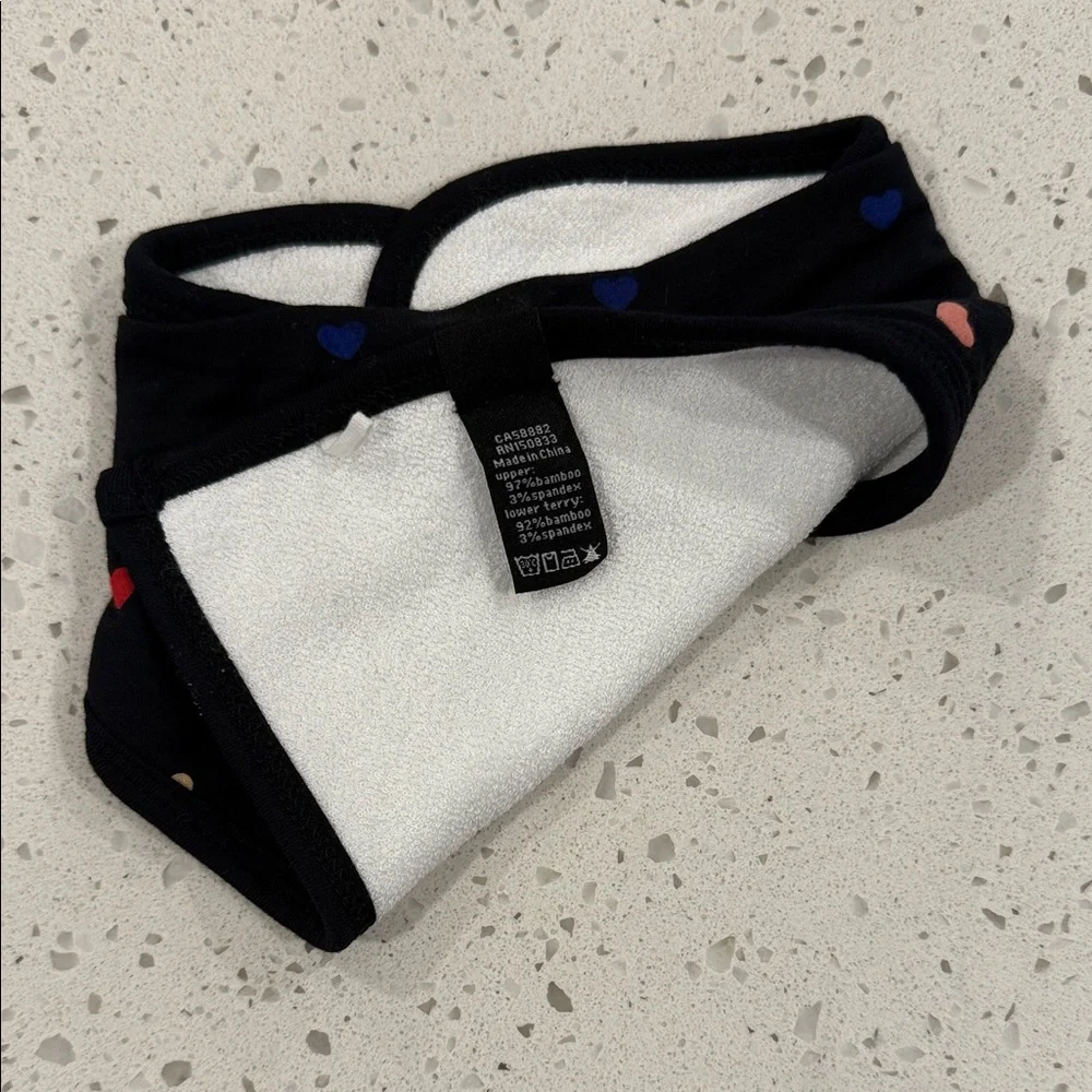 Kyte BABY Bandana Bib {Midnight Rainbow Hearts}